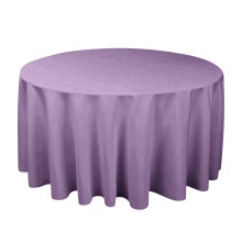 Light Purple Round Disposable Plastic Tablecloth 120cm
