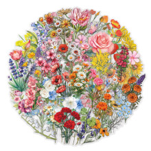 60pcs Waterproof Floral Watercolor Stickers for Laptop, Bike, Phone, DIY – HD Vinyl, Reusable, Compatible with Kids & Teens