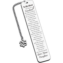 Mom Gifts Mother's Day Gifts from Daughter, Mom Bookmark Birthday Gifts Valentines Day for Mom