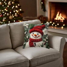 Upgraded Christmas Pillow Covers 17.7x17.7 Inches Decorative Pillow Cases With Soft Fabric Hidden Zipper For Home Decor 4PCS T