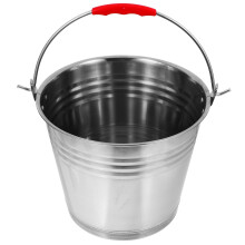 1Pcs Silver Round Stainless Steel Bucket for Water Storage Home Use Kitchen Use Outdoor 24.0X24.0X8.0In