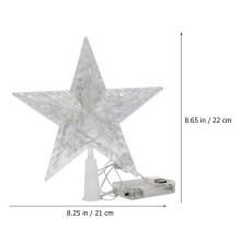 HEMOTON Tree Top Star Decoration Indoor LED Light Christmas Angel Topper White