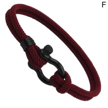 Fermoir à manille réglable pour bracelet de survie, en forme de U plat, fabriqué en fil de Milan