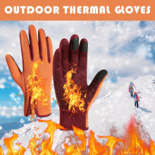 Waterproof Windproof Thermal Gloves, Touchscreen Compatible, Non-Slip Palm for Cycling, Hiking, Outdoor Activities