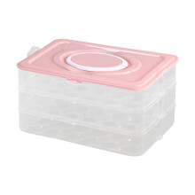 3-Layer Plastic Deviled Egg Carrier with Lid, Stackable & Portable, Compatible with Fridge