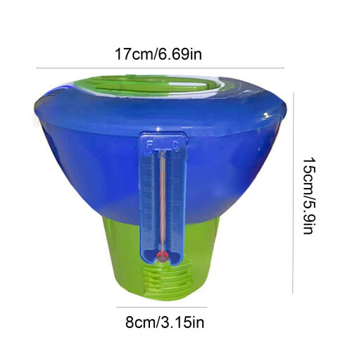 8-inch pool chlorine floater with thermometer and 2