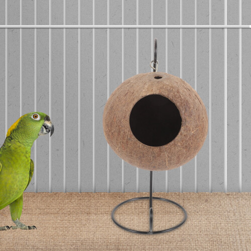 unbranded Squirrel-proof Bird Feeders Coconut Shell Nest Cradle 2