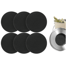 6-Pack Charcoal Filters for Kitchen Compost Bin (6.3" Round), Compatible with Countertop Bin Pails, Activated Charcoal Refills