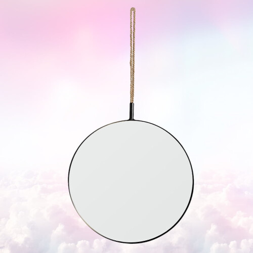 Bathroom Wall Mirror Wall-mounted Mirror 30X30CM Black