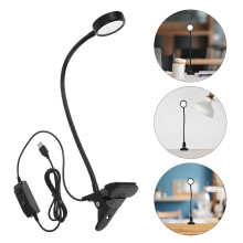 1Pcs Flexible Led Clip Lamp for Desk with 3 Color Temperature Modes Non-Flickering Eye-Care