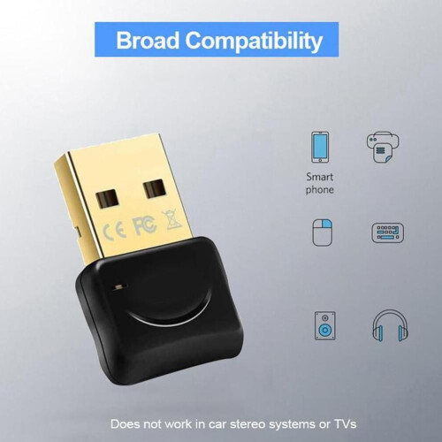 1pcs Bluetooth Adapter 5.0 Bluetooth-compatible Adapter USB Transmitter For Pc Laptop Receptor Computer Audio Printer Earphone 2