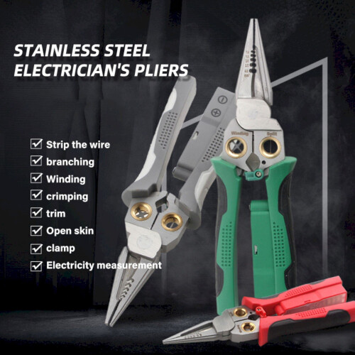8-in-1 Voltage Tester & Wire Stripper - Multi-Function Tool for 10-18 AWG Wires with Crimper & Cable Cutter 2