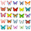 Butterfly Stickers Colorful Waterproof 50-Pack 3