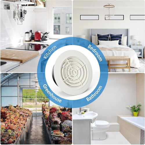 75-200Mm Round Adjustable Wall Interior Vent Abs Ventilation Grille Vent Cover 2