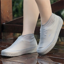 (Gray, L) Waterproof Silicone Shoe Covers for Cycling