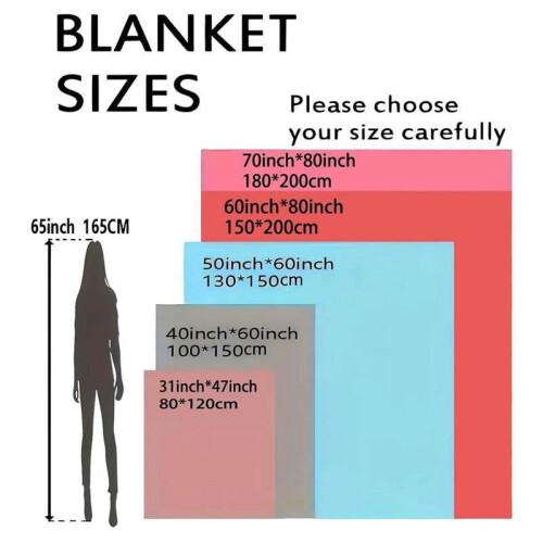 Soft Flannel Throw Blanket Polyester White Digital Print 1