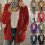 Γυναικείο Casual Plus Size Πλούσιο Πουλόβερ με Τσέπες, Κουμπιά, Ζακέτα, Παλτό, Ροζ 2