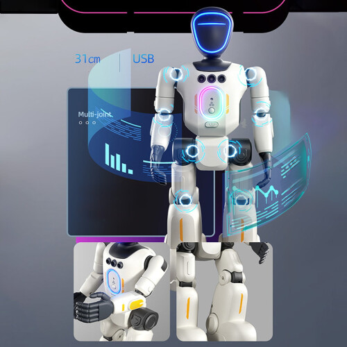 Interactive Robot Toys, Intelligent Voice Control Remote Programming Robot, Gesture Sensing Multi-Mode Educational Companion for Home Play