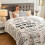 Soft Flannel Throw Blanket Polyester White Digital Print 4