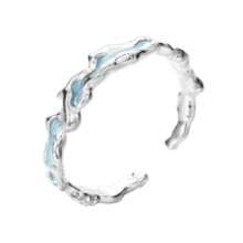 Metallarmband mit Wellenmuster, minimalistisches Design, 17 cm