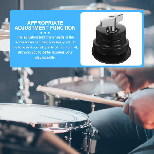 ROSENICE 1Pack Tom Drum Mount Bracket Adjustable Tone Black 6x6x6.2cm 2