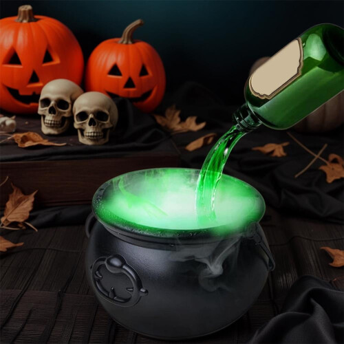 Chaudron de sorcière, diffuseur de chaleur, décoration d'Halloween, pot bouillonnant hanté 2