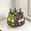 Storage Bins, 360 Degree Rotating Spice Shelf for Kitchen Countertop and Multi-Function Home Organization, 9.842.16in 1