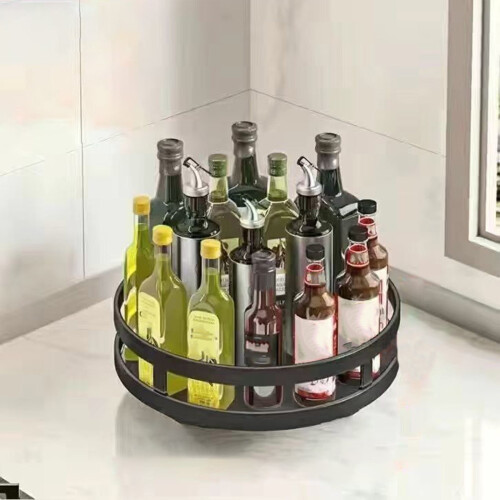 Storage Bins, 360 Degree Rotating Spice Shelf for Kitchen Countertop and Multi-Function Home Organization, 9.842.16in