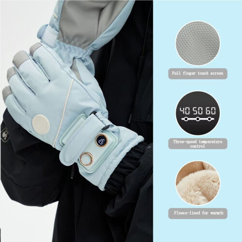 Heated Gloves Colorful Windproof Rechargeable for