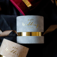 Boîte à bonbons en velours, sac cadeau de mariage style INS rouge et or – Convient pour les bijoux et les biscuits