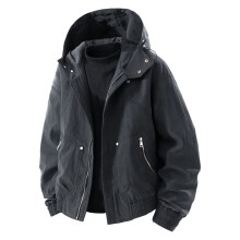 Veste utilitaire patchwork Ă carreaux pour homme avec capuche amovible