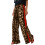 Women's Leopard Print Red Drawstring Wide Leg Pants Brown 2
