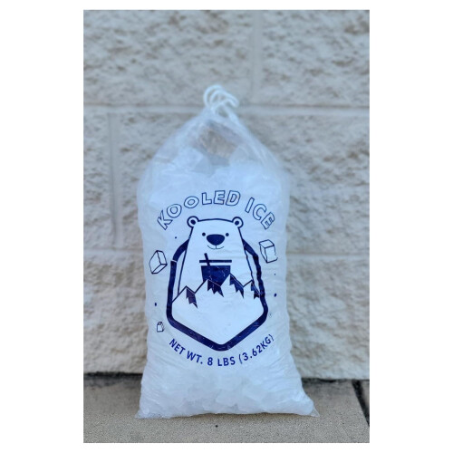 Ice Bags with Drawstring Heavy Duty Grade (8 lb Pack 100) 1