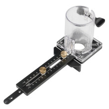 Woodworking Circle Cutting Jig for Electric Trimming Machine Wood Router Milling Circle Slotting Base DIY Tools with Scale Fence