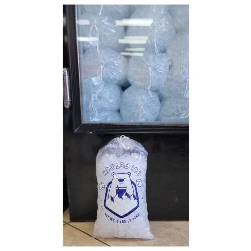 Ice Bags with Drawstring Heavy Duty Grade (8 lb Pack 100) 2
