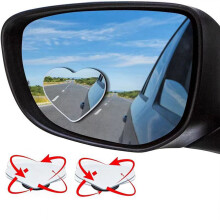 (Heart Shape Mirror) Wide Angle Car Mirror with Blind Spot Monitoring - 50 Chars