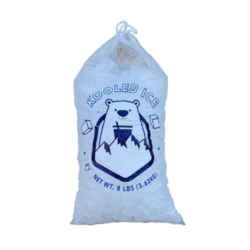Ice Bags with Drawstring Heavy Duty Grade (8 lb Pack 100)