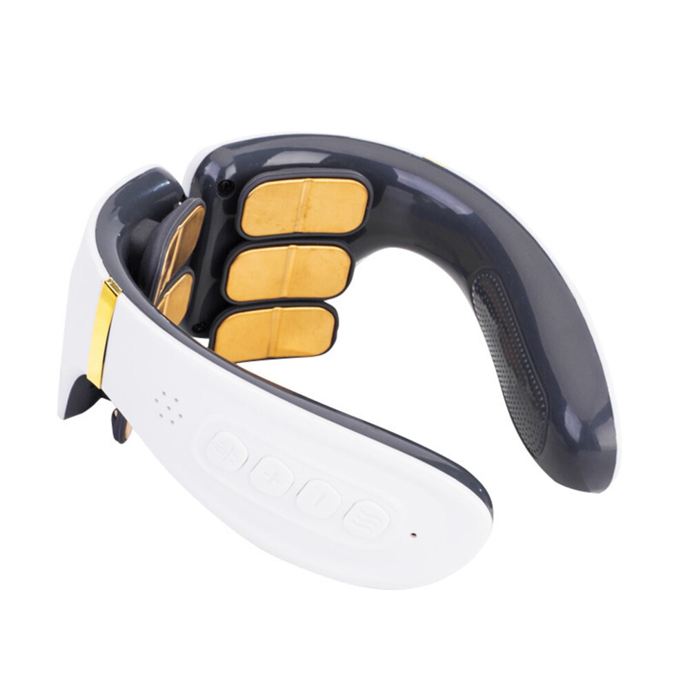 Neck Massager for Pain Relief, Deep Tissue with Heat, Portable Cordless Cervical Spine Massager