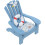 Beach Chair Decoration Tiny Miniature Doll Prop Office Blue 5