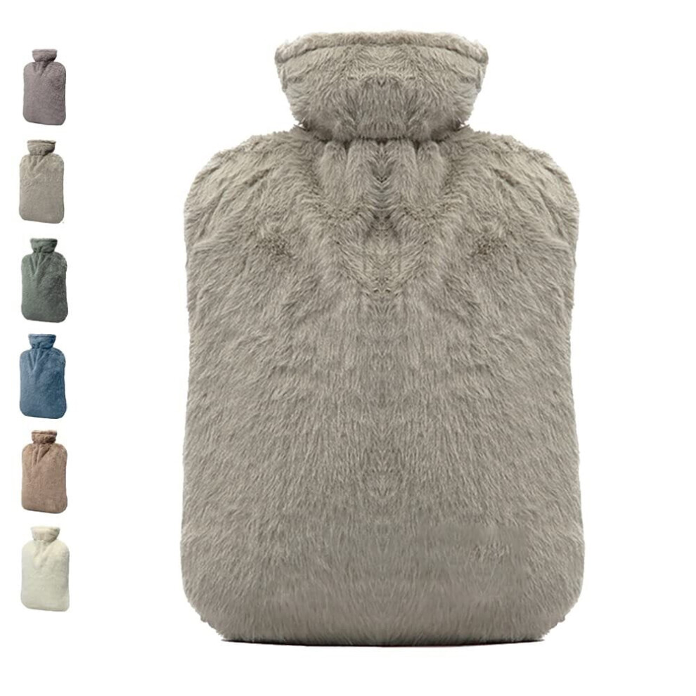Hot Water Bottle with Cover 2L PVC for Pain Relief and