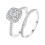 Δαχτυλίδι Moissanite & CZ από ασήμι 925 για γυναίκες – Σετ γάμου, αρραβώνων, νυφικού, 1