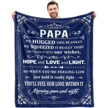 Couverture cadeau pour grand-père 101,6 x 127,7 cm – Cadeau unique pour un anniversaire, la fête des pères, Noël ou Thanksgiving – Convient