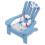 Beach Chair Decoration Tiny Miniature Doll Prop Office Blue 6