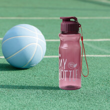 550ml Portable Solid Color Press Flip Student Outdoor Plastic Water Cup Sealed Leak Proof Large Capacity Water Bottles