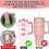 30oz Silicone Cup Sleeve Protector Light Pink 3