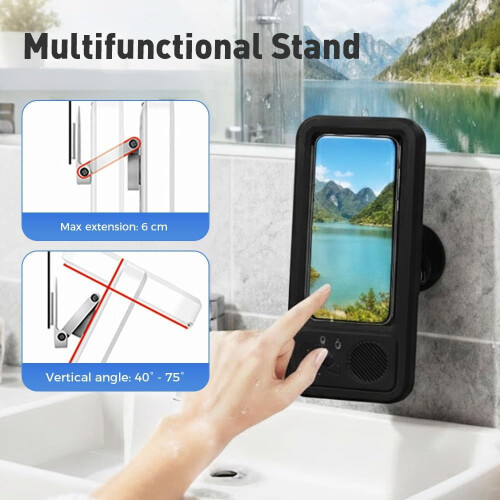 Wasserdichte Dusch-Handyhalterung mit Bluetooth-Lautsprecher 2