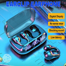 Écouteurs intra-auriculaires sans fil à clip ouvert, à conduction osseuse, avec Bluetooth 5.3 et traduction en 144 langues, pour la course à