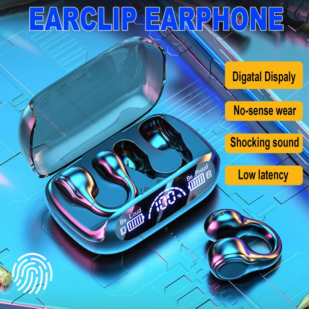 Wireless Open Ear Clip Headphones, Bones Conduction Earbuds With Bluetooth 5.3, 144 Languages Translation For Running, Cycling & Sports 974856446001