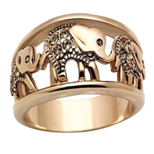 Inel de aur cu elefant pentru femei – zirconiu cubic, argint sterling, compatibil cu purtarea zilnică și cadouri