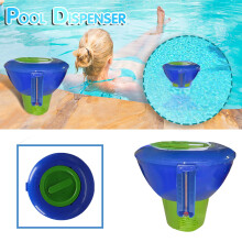 8" Pool Chlorine Floater with Thermometer & Adjustable Flow Vents – Compatible with Standard Chlorine Tablets